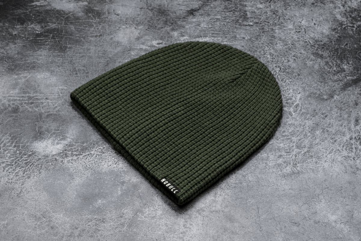 Nobull Waffle Men's Beanie Olive | Australia (DZ8642)